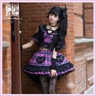 Running Loli Idol Lolita Top + Skirt Set by Cat Highness (CH48)